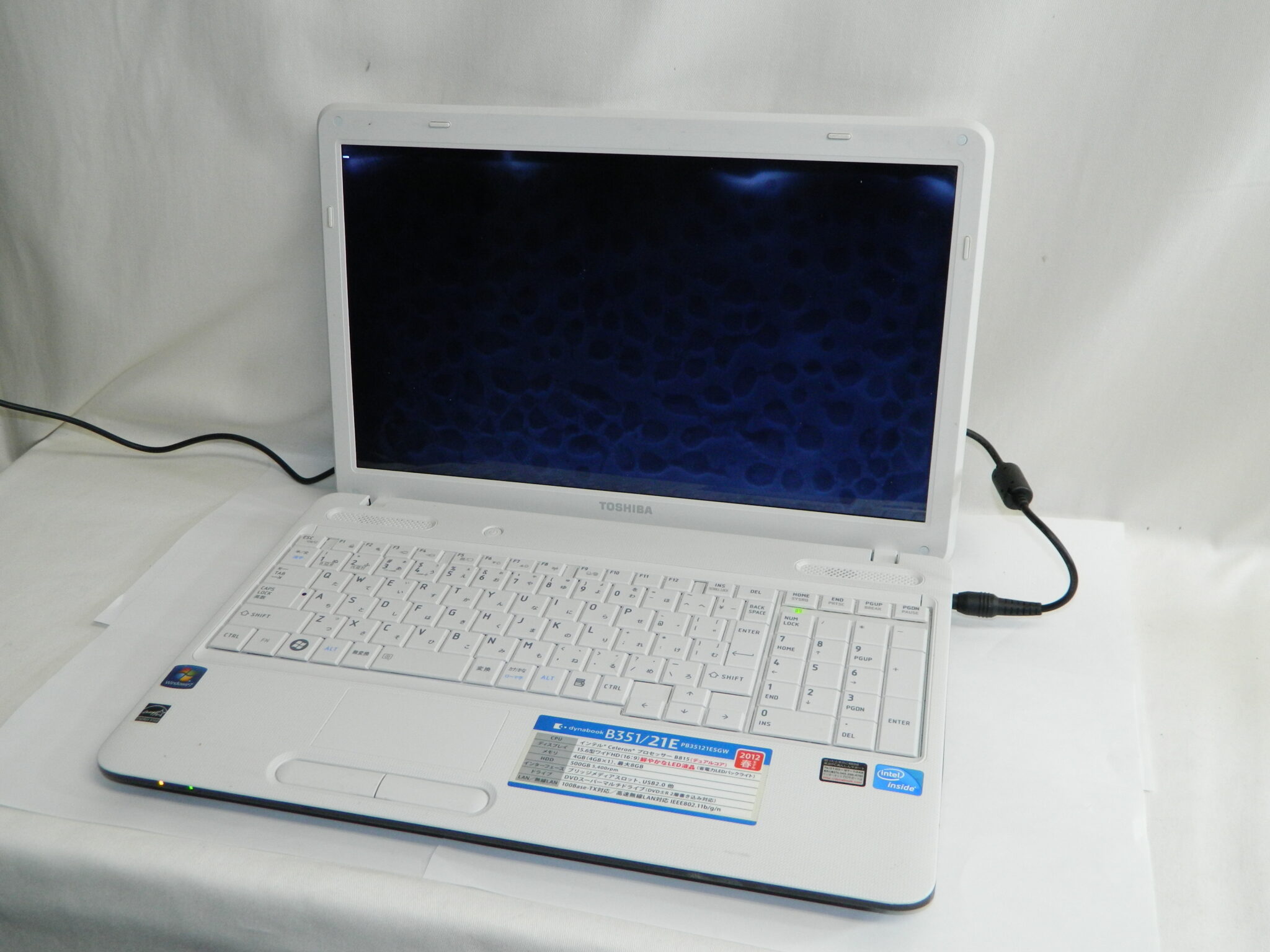 半田店 ジャンク品 東芝 dynabook B351/21E PB35121ESGW Windows7 15.6ワイド 液晶 LED 500GB  4GB インテル Celeron プロセッサー B815 1.60GHz DVDスーパーマルチドライブ ノートパソコン ノートPC 訳有り 現状渡し  部品取り 買取させて頂きました。 - リサイクル＆買取 ...