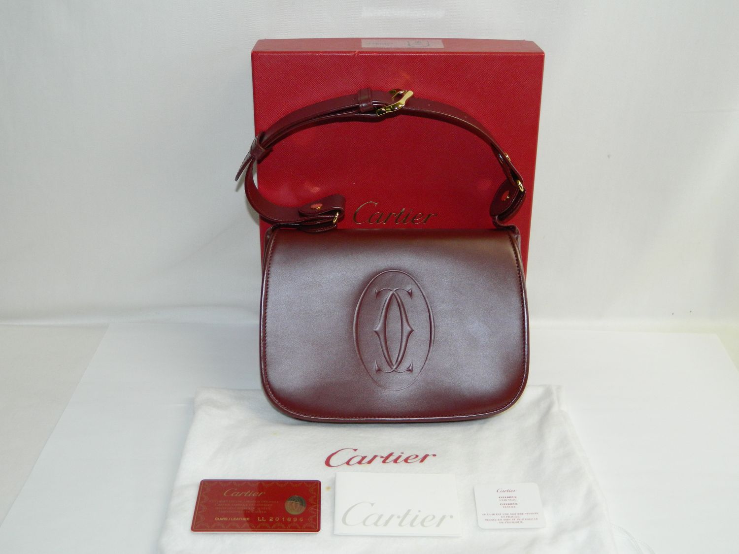 半田店 中古 美品 Cartier カルティエ マストライン ショルダーバッグ L1000594 レザー ボルドー ゴールド金具 ハンドバッグ  買取させて頂きました。 - リサイクル＆買取専門のリサイクルマート