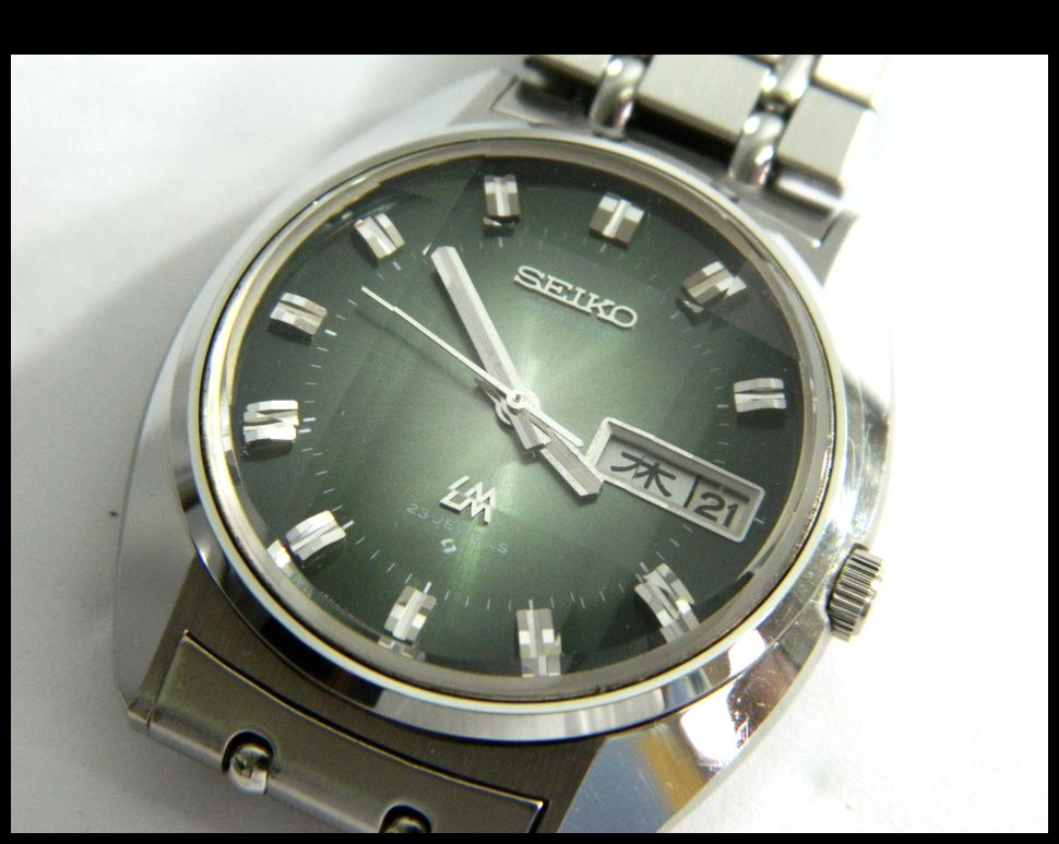 半田店 SEIKO LM ロードマチック 23石 自動巻き 5606-7231 カットガラス グリーン系文字盤 メンズ腕時計 SS デイデイト  買取させて頂きました。 - リサイクル＆買取専門のリサイクルマート