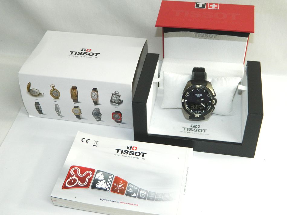 半田店 動作品 TISSOT Tタッチ ソーラー メンズ腕時計 チタン T091420A アナデジ 男性用腕時計 ブラック系 シルバー ティソ 中古  USED品 買取させて頂きました。 - リサイクル＆買取専門のリサイクルマート