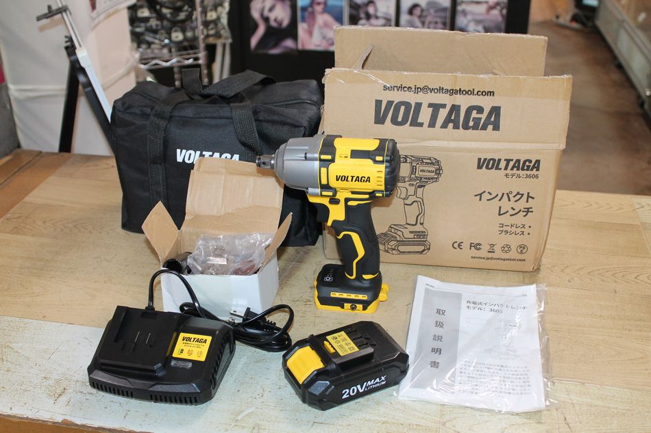 半田店 中古 動作品 VOLTAGA 充電式インパクトレンチ 3606 20V 2.0Ah 450Nmトルク コードレス プラシレス ボルタガ  USED品 電動工具 買取させて頂きました。 - リサイクル＆買取専門のリサイクルマート