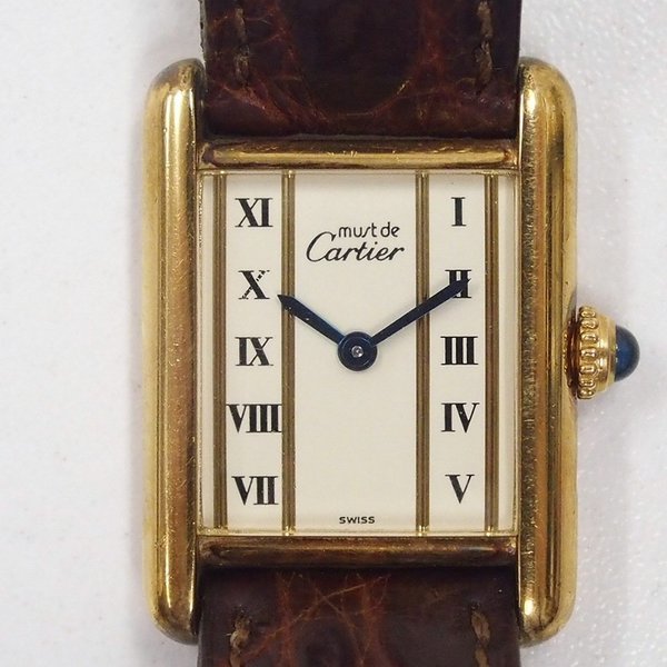 Cartier カルティエ マスト タンク クオーツ ヴェルメイユ SV925 QZ レディース 腕時計2.jpg