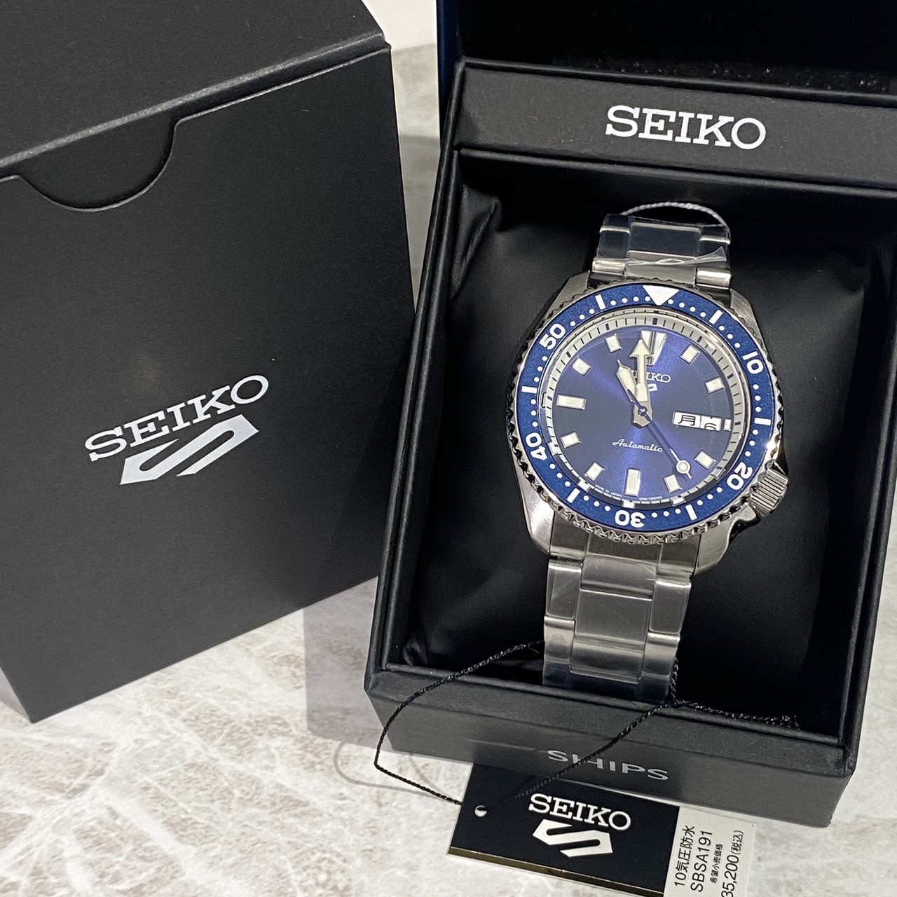 SEIKO セイコー 5 スポーツ SBSA191 ブルー 自動巻 シップス 腕時計をお買い取りいたしました♪ -  リサイクル＆買取専門のリサイクルマート