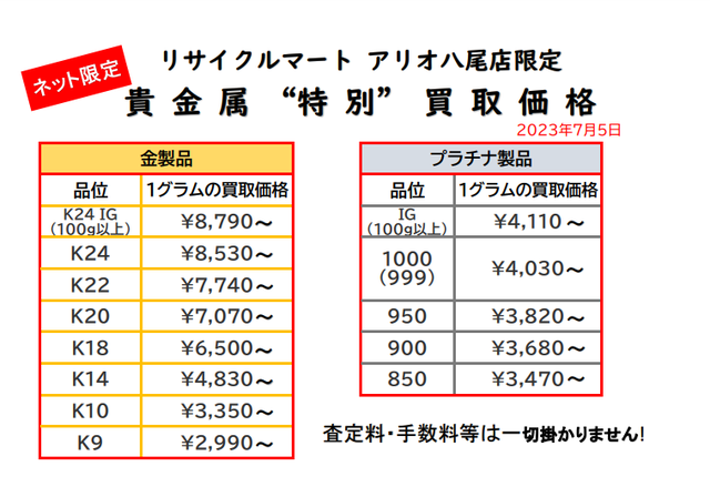 貴金属　K18 K24 プラチナ 金 八尾 柏原　K14 K10 K9.png