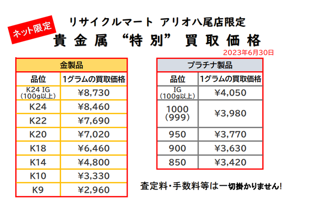 貴金属　K18 K24 プラチナ 金 八尾 柏原　K14 K10 K9.png